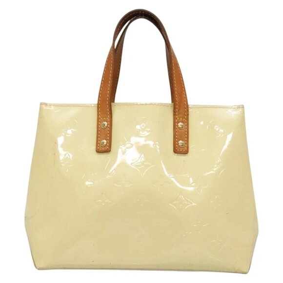 LOUIS VUITTON Monogram Vernis Reade PM Hand Bag Perle M91336 LV Auth 139501